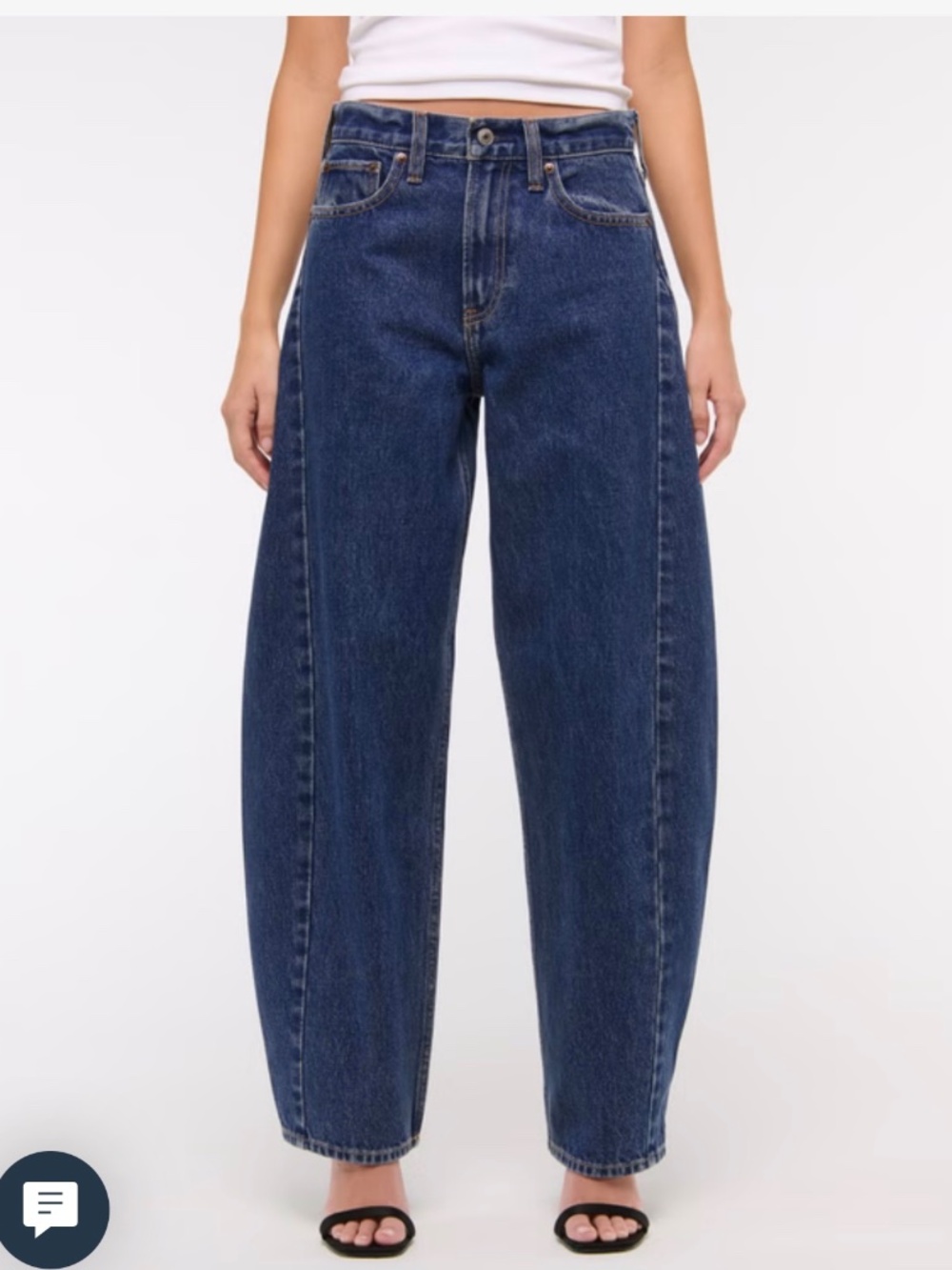 Abercrombie &fitch barrel jeans  ankle cropped barrel size 29 - Picture 15 of 16